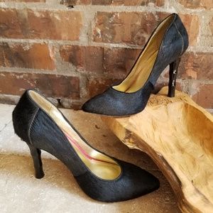 Elaine Turner calf hair pumps